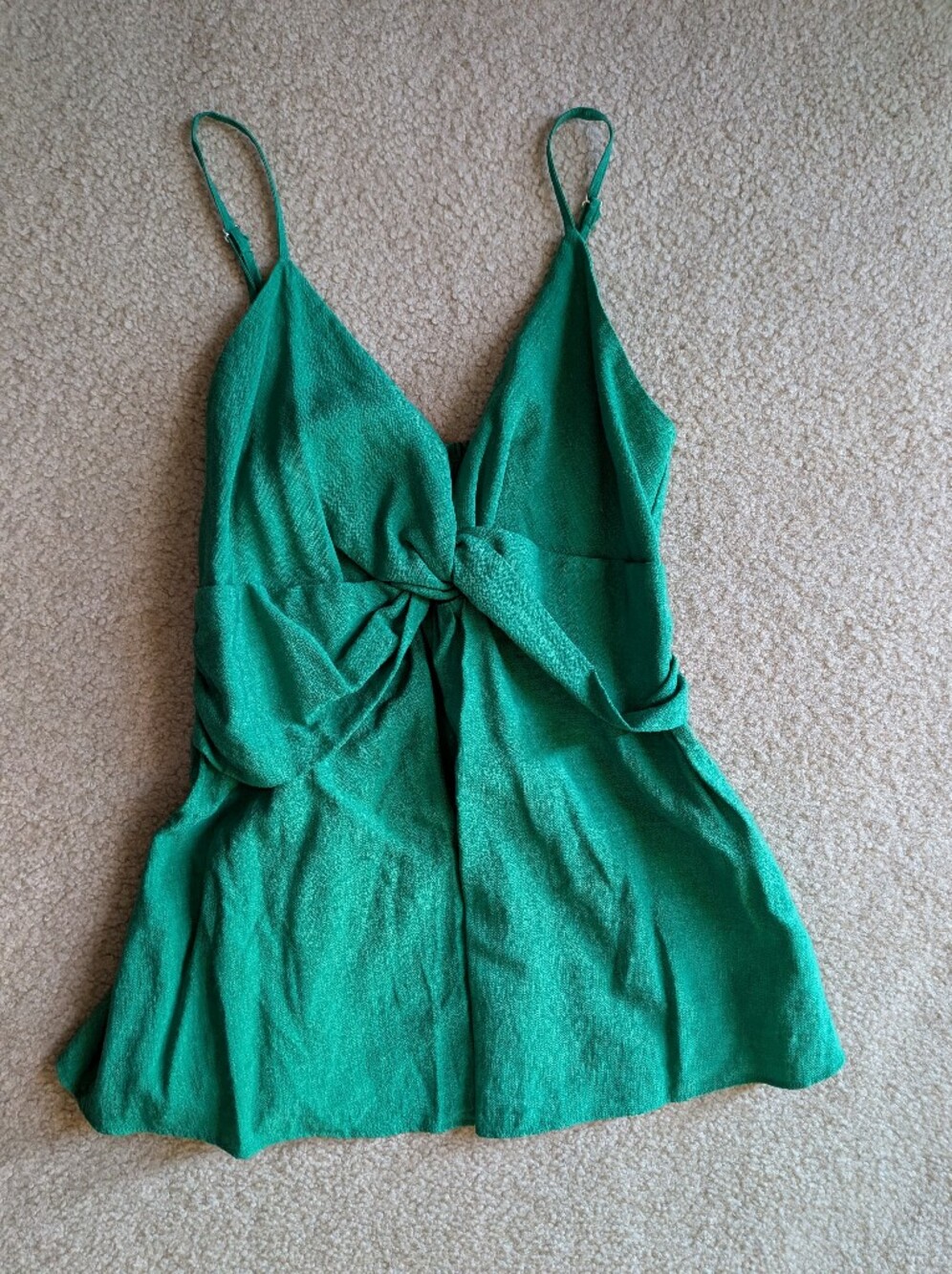 Banana Republic Emerald Green Twist Front Cami XS 0 2